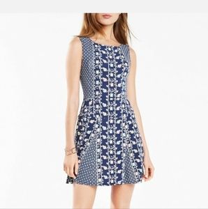 BCBG max azria. Navy blue floral dress.
